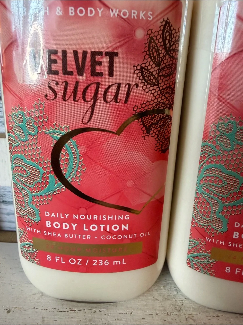 Bath & Body Works VELVET SUGAR Daily Nourishing Body Lotion 8oz New Lot Set of 2
